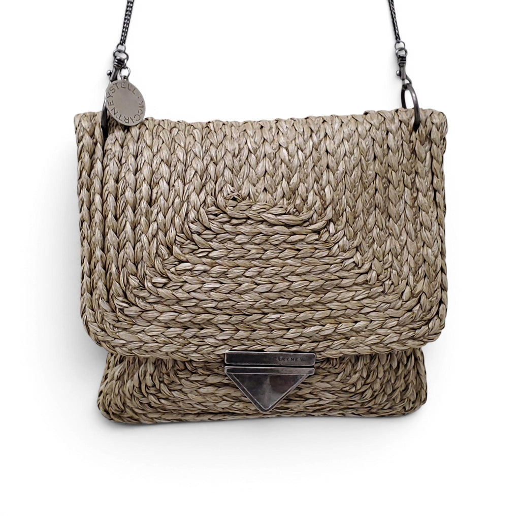 STELLA MCCARTNEY WOVEN RAFFIA SHOULDER BAG