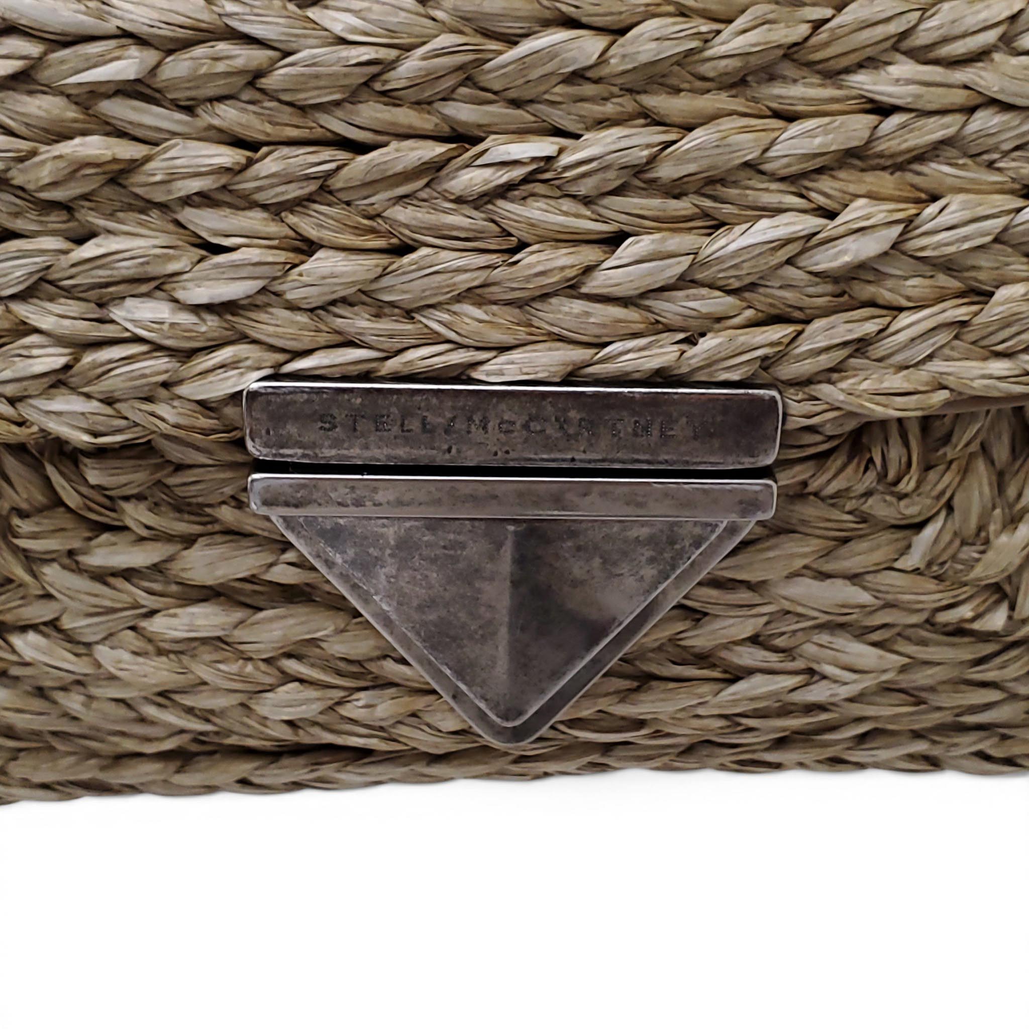 STELLA MCCARTNEY WOVEN RAFFIA SHOULDER BAG