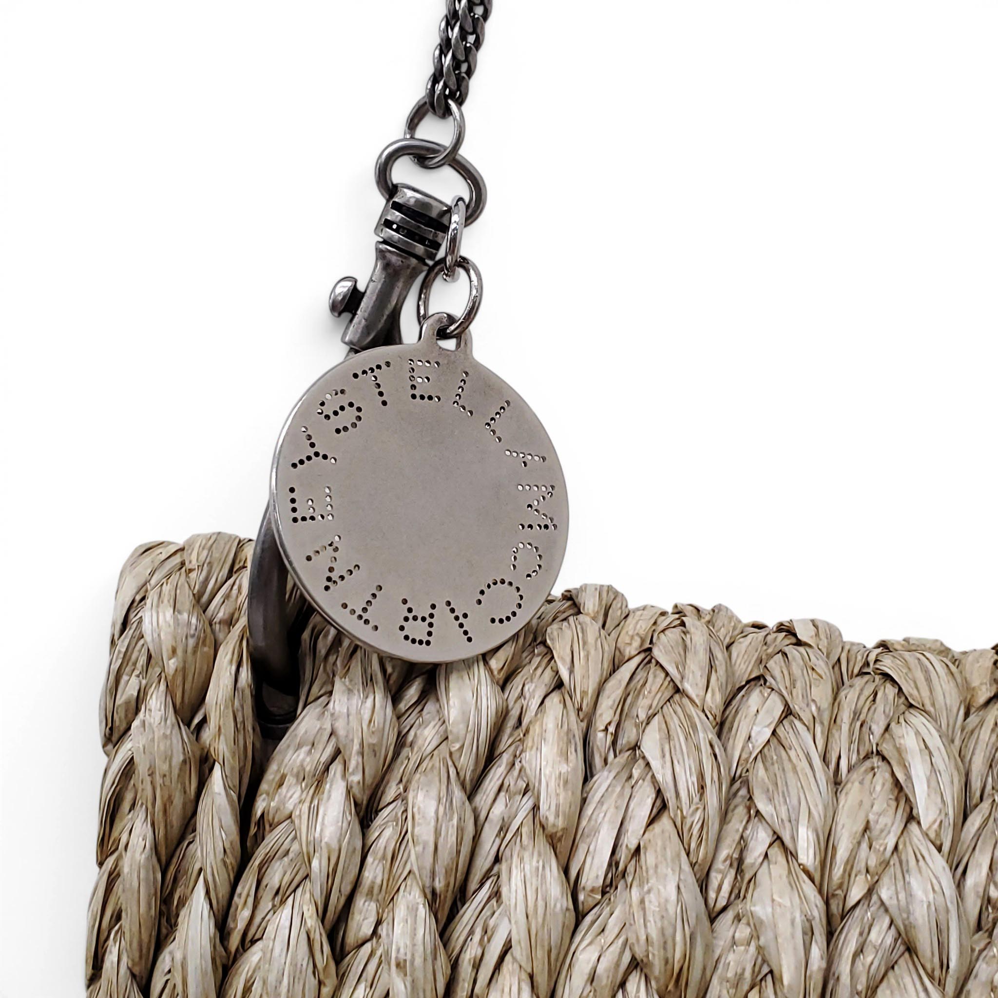 STELLA MCCARTNEY WOVEN RAFFIA SHOULDER BAG