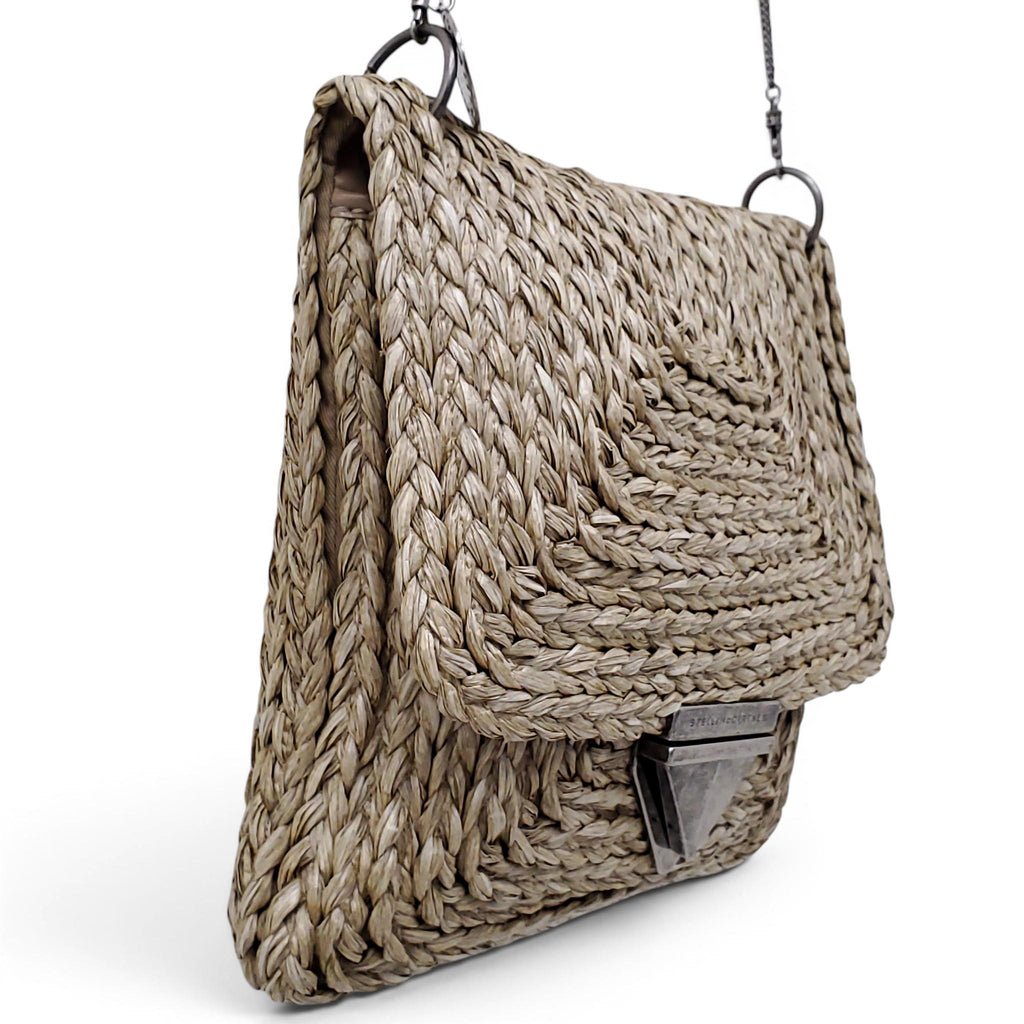 STELLA MCCARTNEY WOVEN RAFFIA SHOULDER BAG