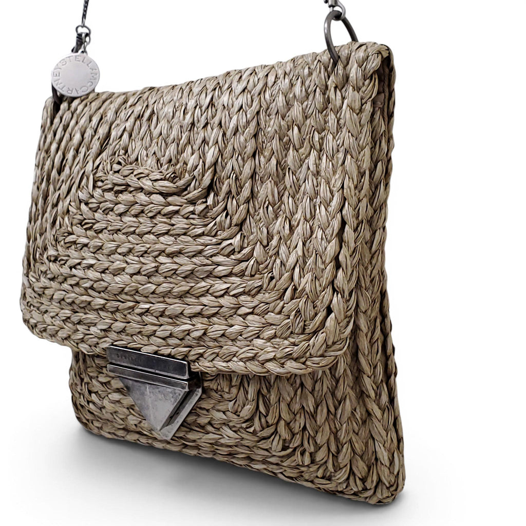 STELLA MCCARTNEY WOVEN RAFFIA SHOULDER BAG