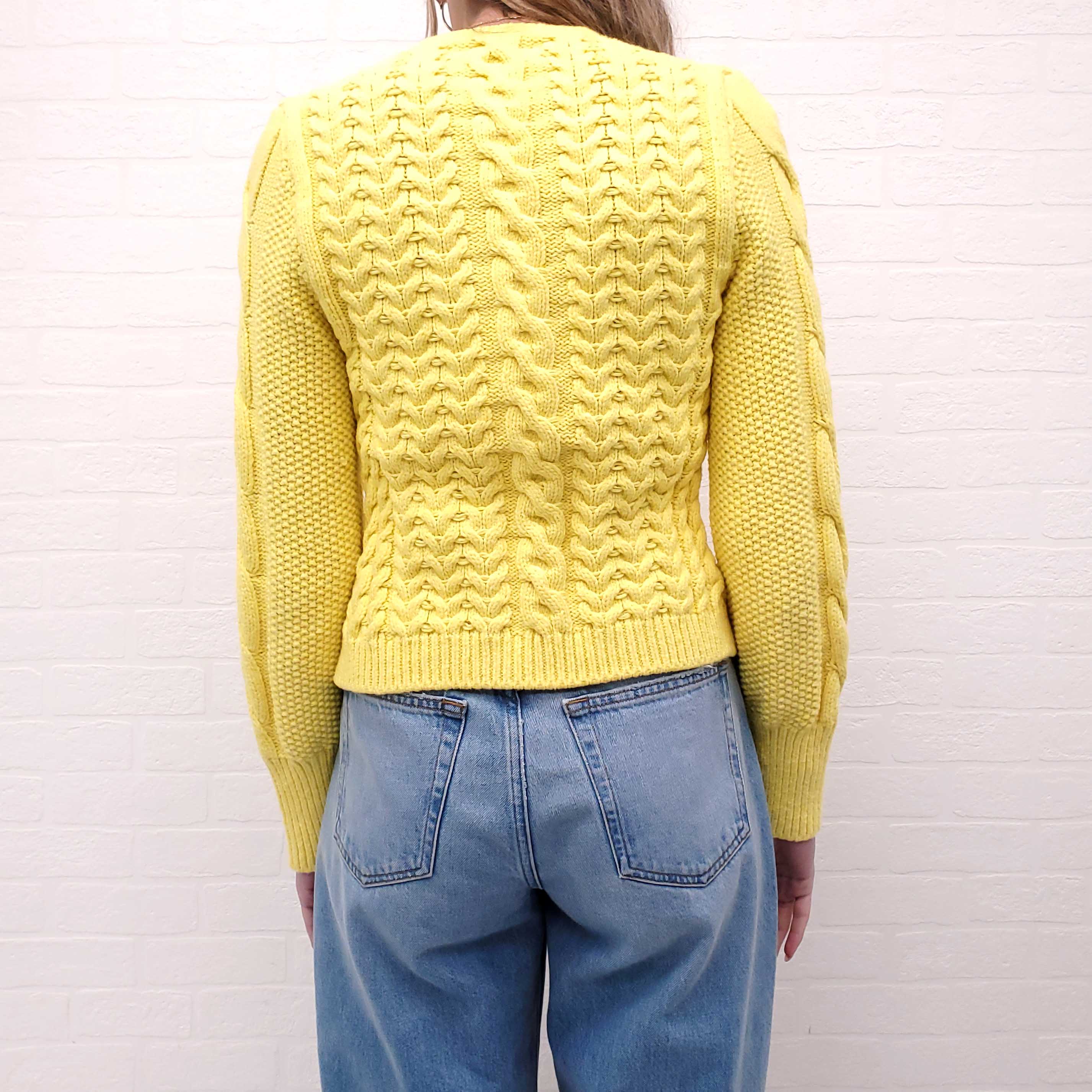 STELLA MCCARTNEY YELLOW KNIT SWEATER - SIZE 38