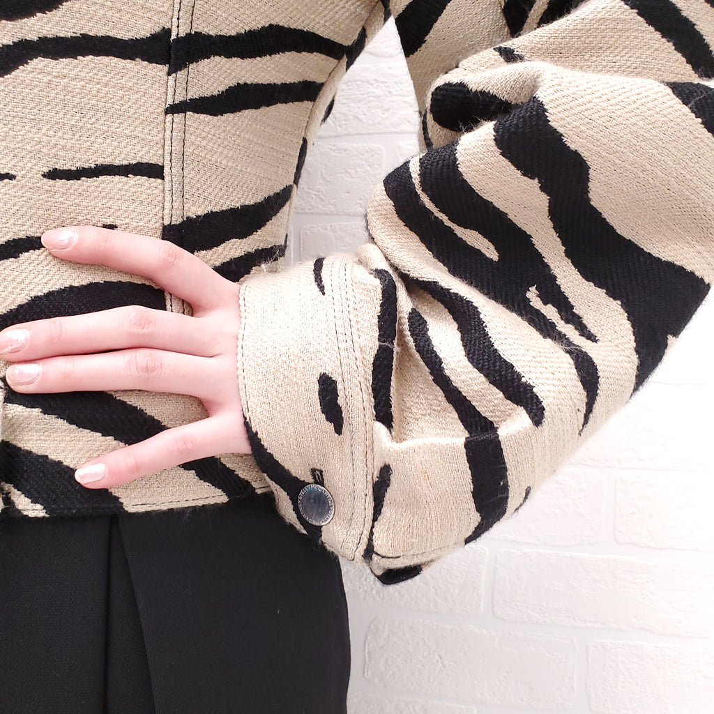 STELLA MCCARTNEY ZEBRA PRINT JACKET - SIZE 40