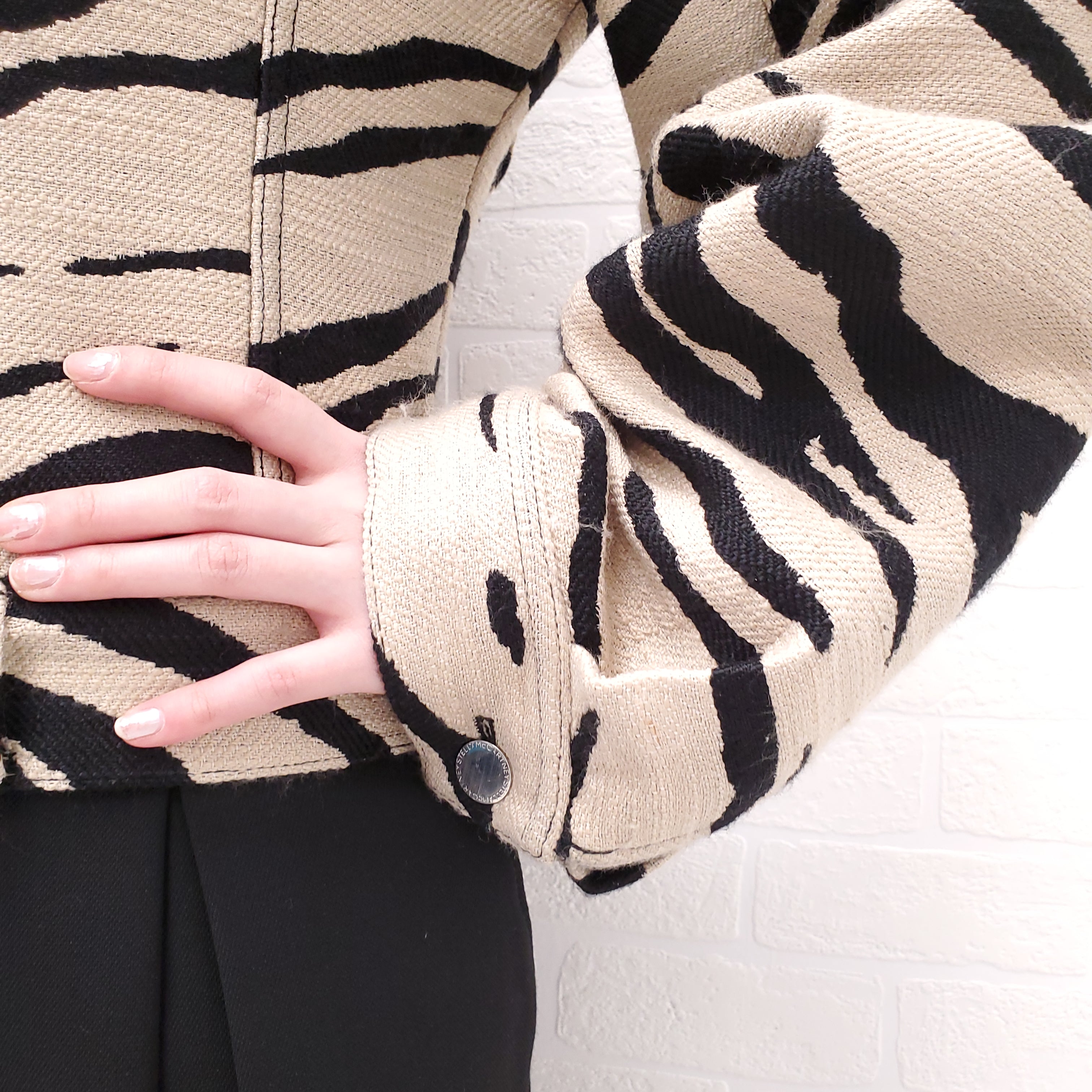 STELLA MCCARTNEY ZEBRA PRINT JACKET - SIZE 40