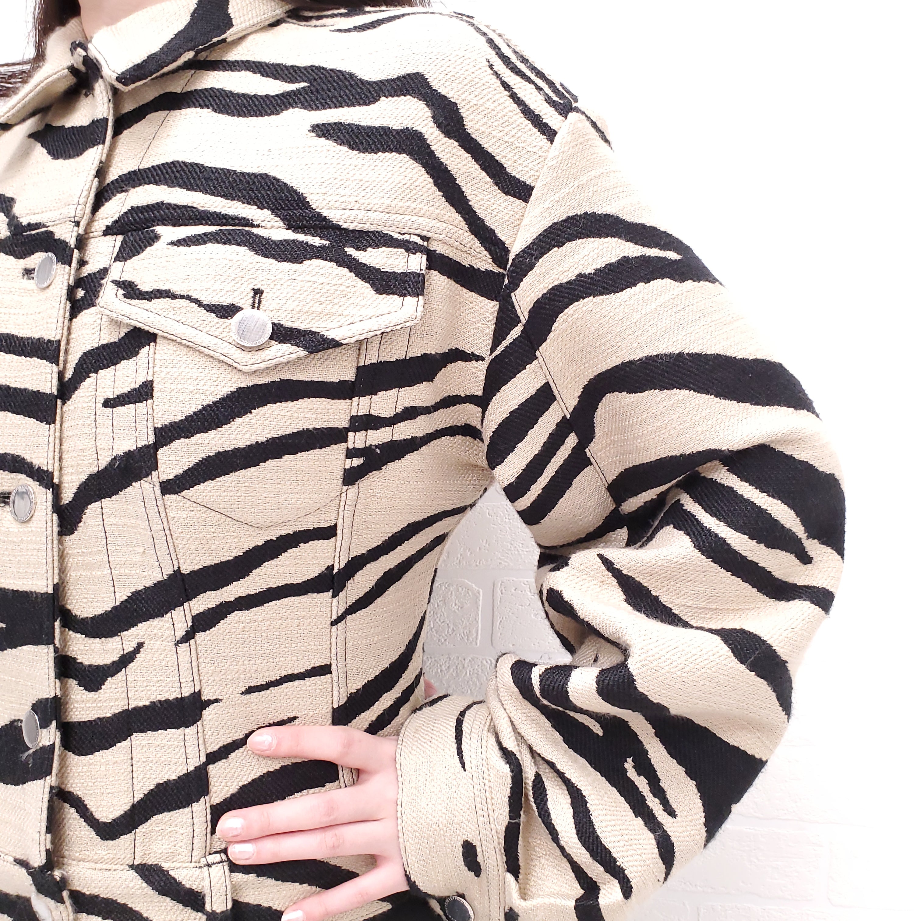 STELLA MCCARTNEY ZEBRA PRINT JACKET - SIZE 40