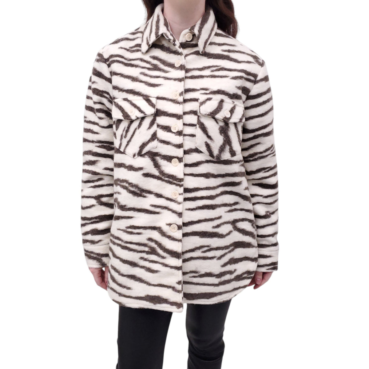 THE ANDAMANE EVITA ZEBRA PRINT JACKET - SIZE XS