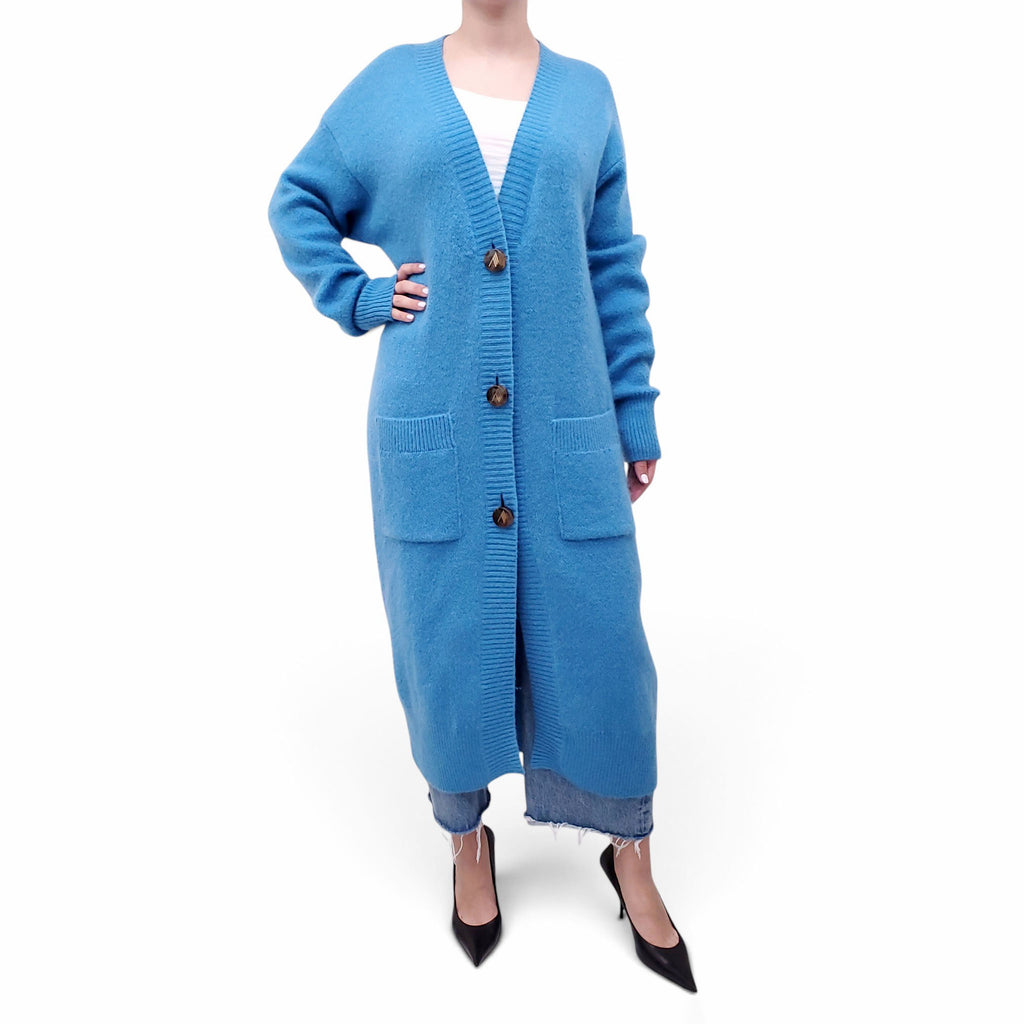 THE ATTICO BLUE LONG CARDIGAN - SIZE S