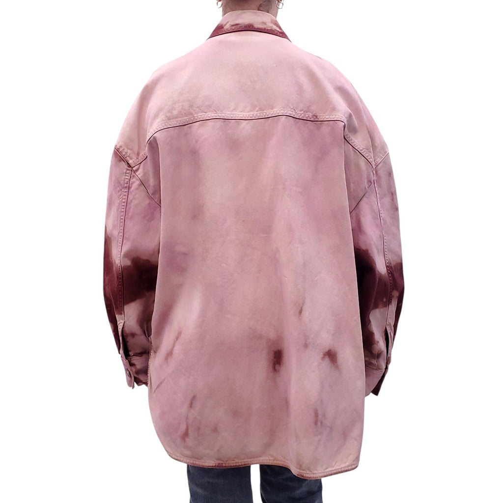 THE ATTICO PINK TIE DYE DENIM JACKET - SIZE L