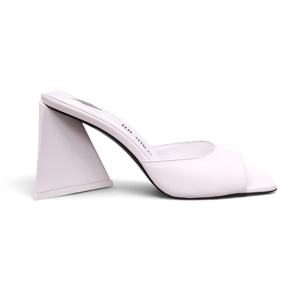 THE ATTICO WHITE PATENT MULES - SIZE 36