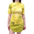 THE ATTICO YELLOW AND GREEN TESSA T-SHIRT - SIZE 36