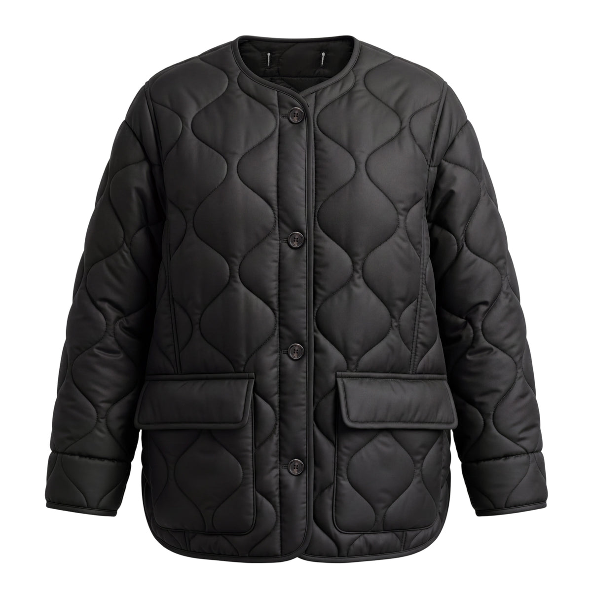 THE FRANKIE SHOP BLACK CLASSIC QUILTED JACKET - SIZE XS/S