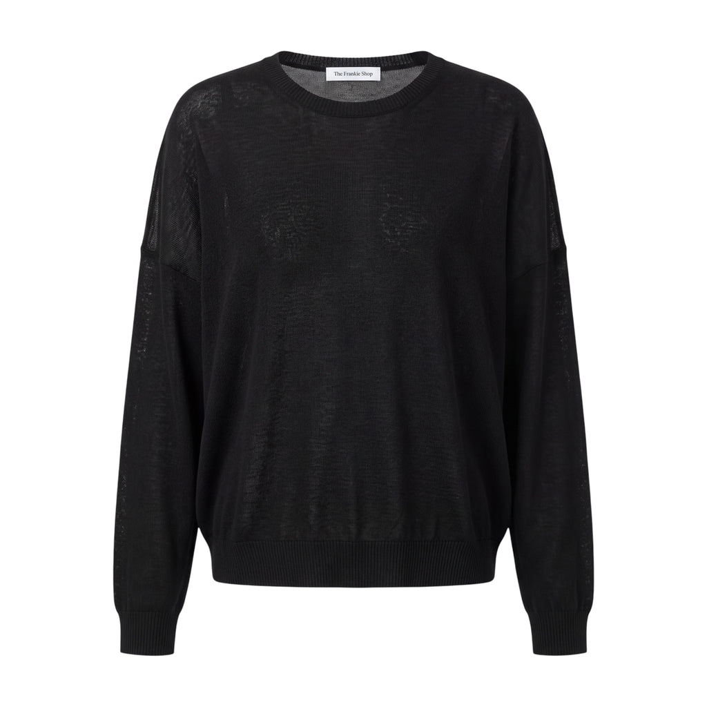 THE FRANKIE SHOP BLACK OVERSIZED SWEATER - SIZE XL