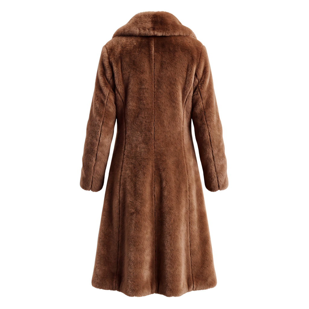 THE FRANKIE SHOP FAUX FUR OVERSIZED COAT - SIZE XS/S