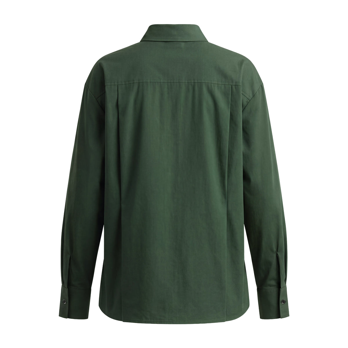 THE FRANKIE SHOP FOREST GREEN OVERSIZED BLOUSE - SIZE S