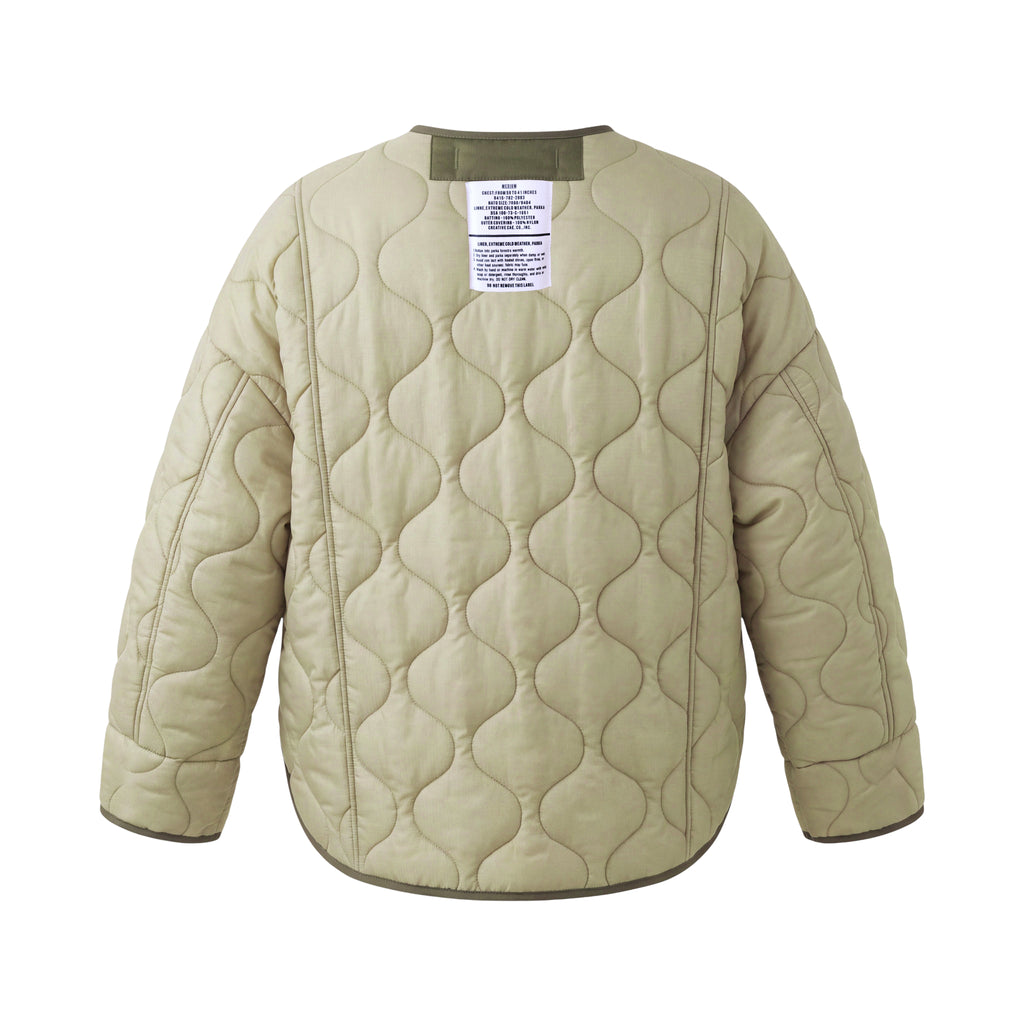 THE FRANKIE SHOP GREEN CLASSIC QUILTED JACKET - SIZE XS/S