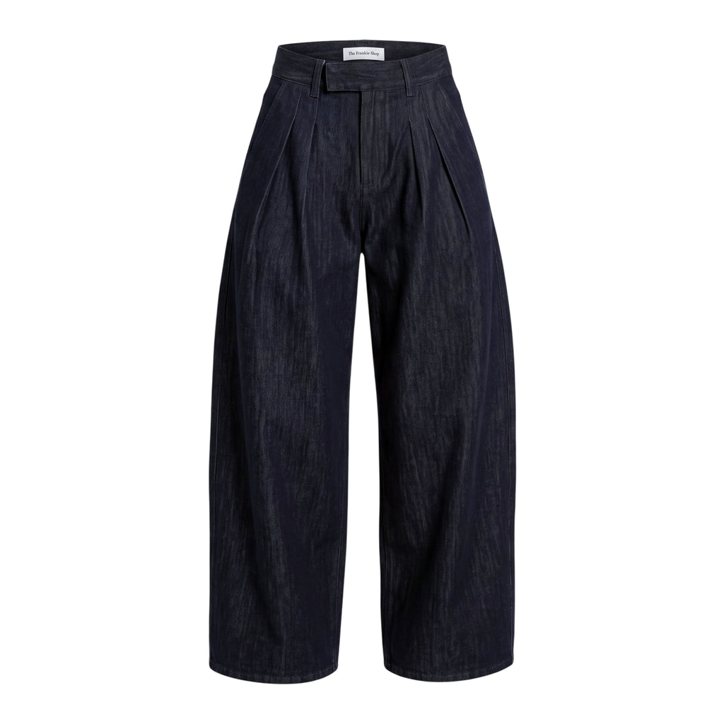 THE FRANKIE SHOP RAW WASH DENIM TROUSERS - SIZE XS