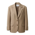 THE FRANKIE SHOP TAUPE OVERSIZED BLAZER - SIZE S