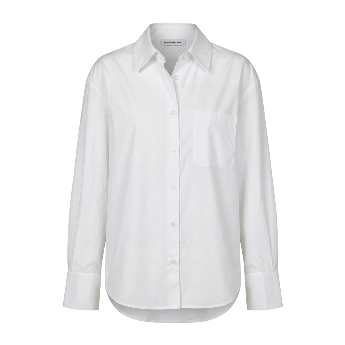 THE FRANKIE SHOP WHITE OVERSIZED COTTON BLOUSE - SIZE XXS (OVERSIZED)