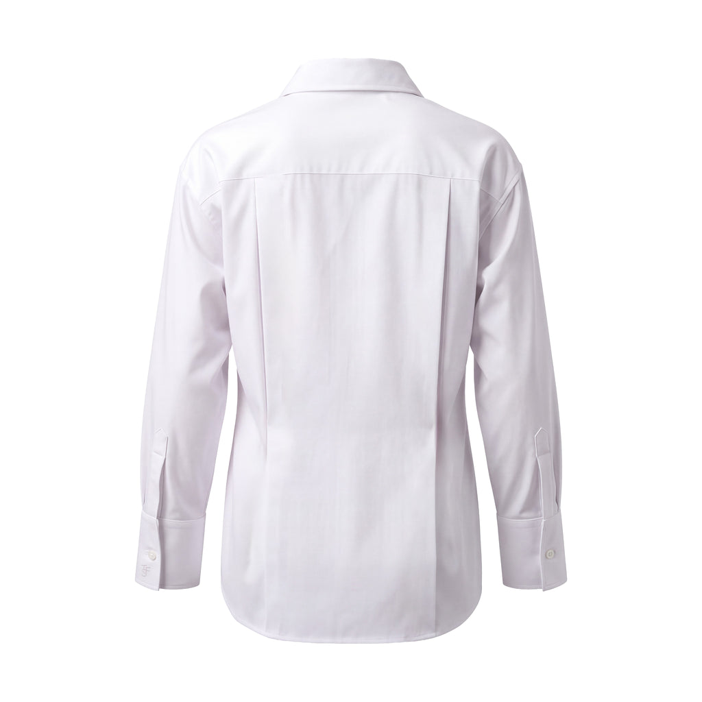 THE FRANKIE SHOP WHITE OVERSIZED COTTON BLOUSE - SIZE XXS (OVERSIZED)