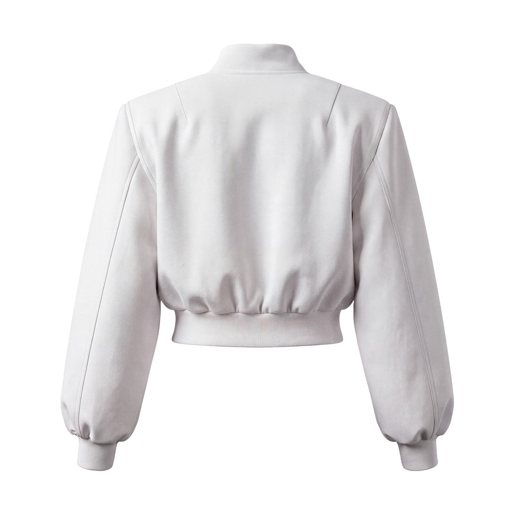 THE FRANKIE SHOP WHITE OVERSIZED DENIM JACKET - SIZE S