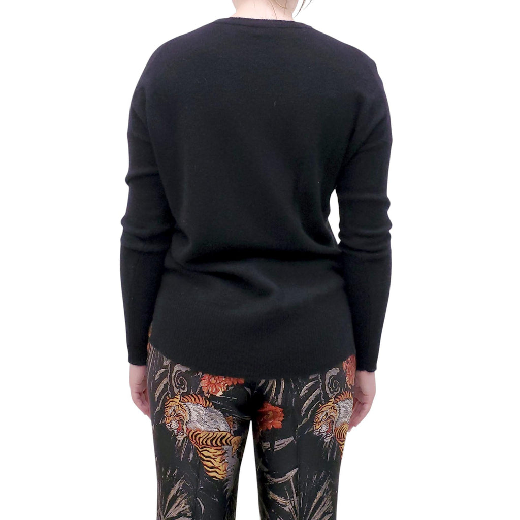 THEORY BLACK CASHMERE SWEATER - SIZE P/XS