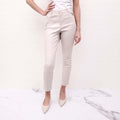 THEORY CREAM LEATHER PANTS - SIZE 10