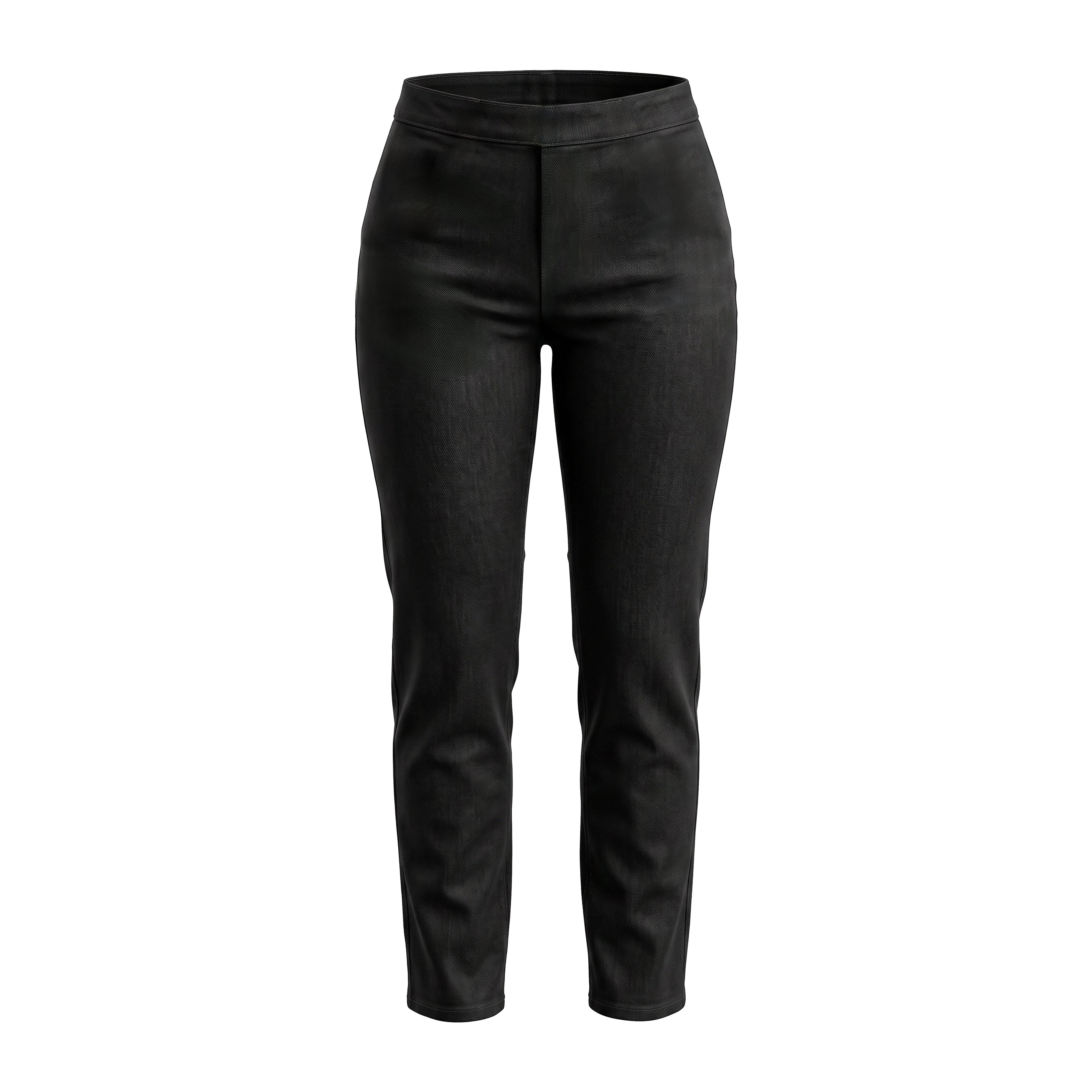 THE ROW BLACK DENIM-EFFECT LEGGINGS - SIZE S