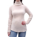 THE ROW CREAM CASHMERE BLEND TURTLENECK SWEATER - SIZE S
