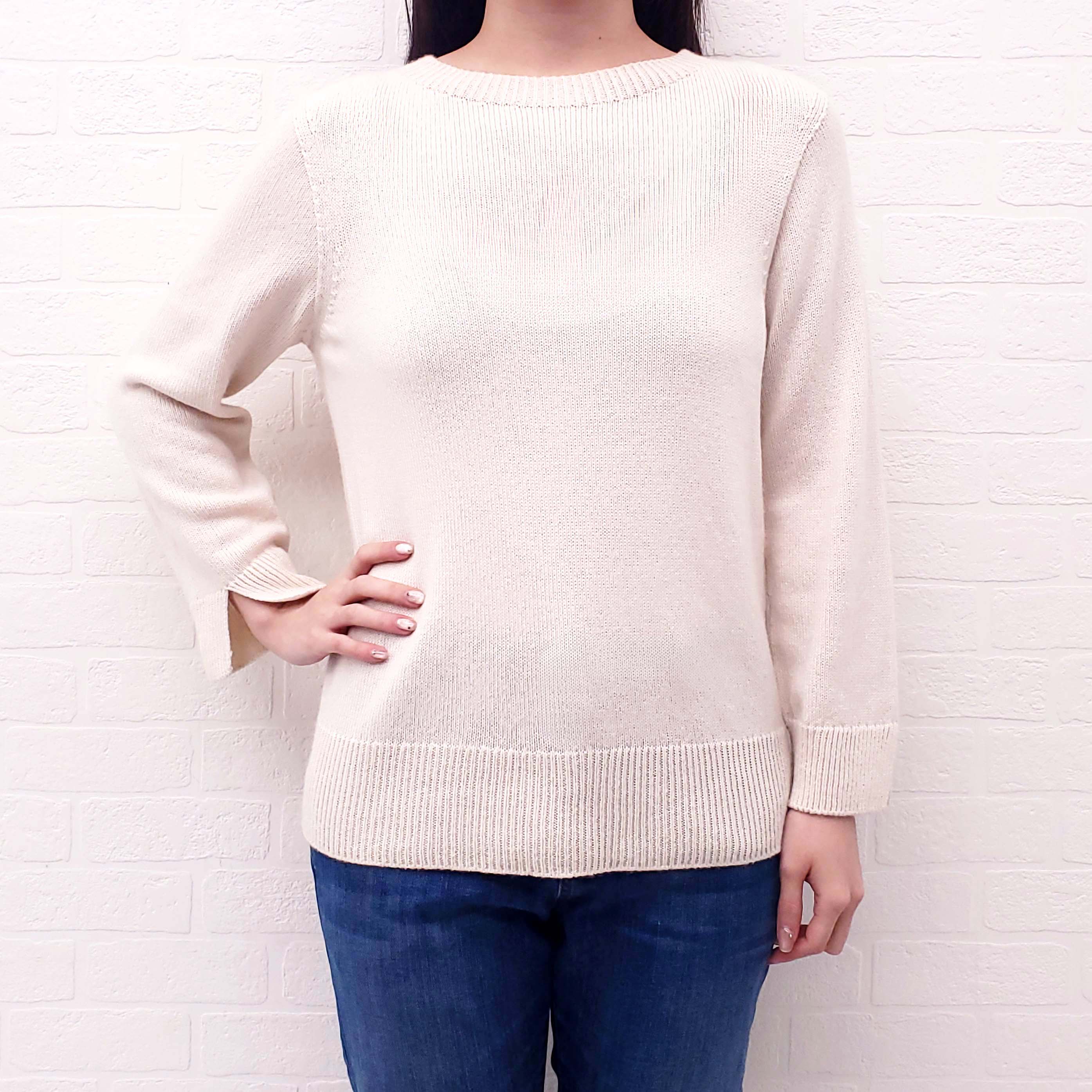 THE ROW CREAM CASHMERE SWEATER - SIZE L