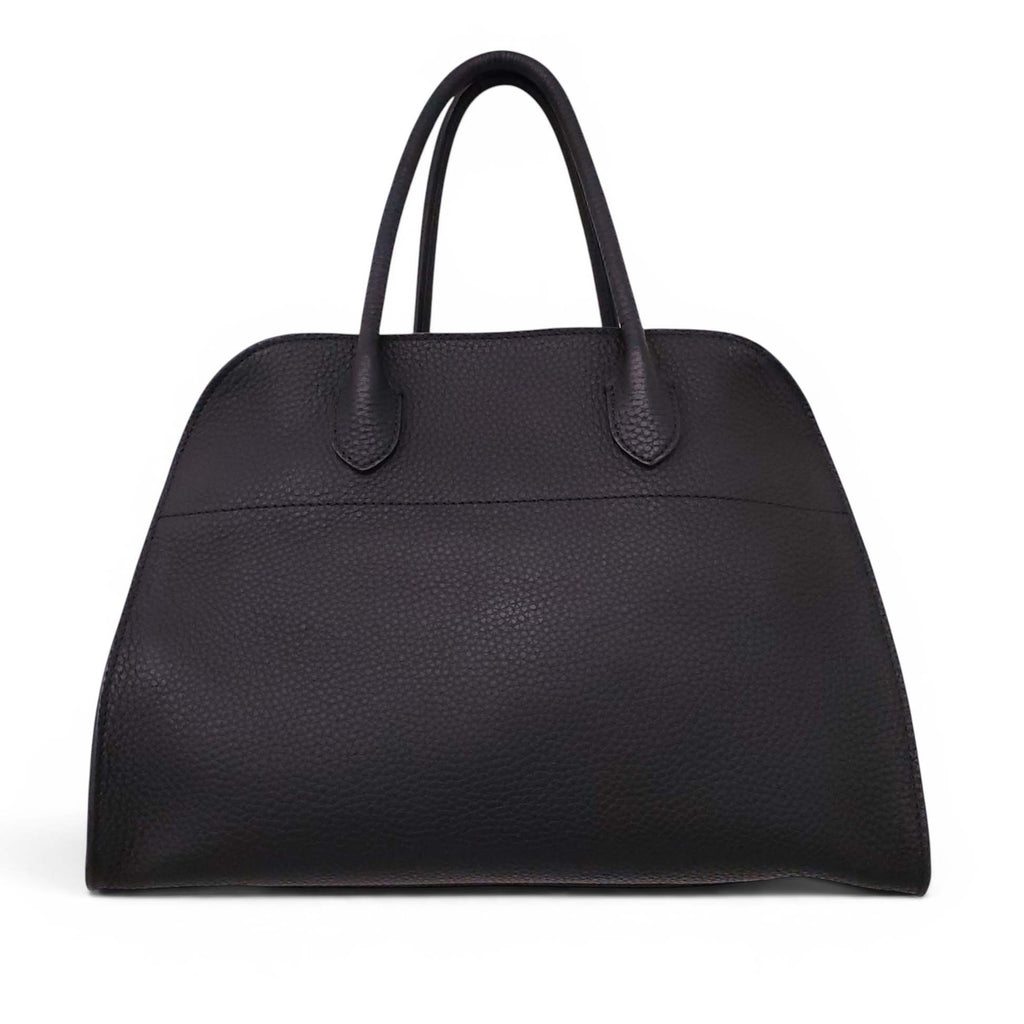 THE ROW MARGAUX 12 BAG IN SOFT BLACK LEATHER