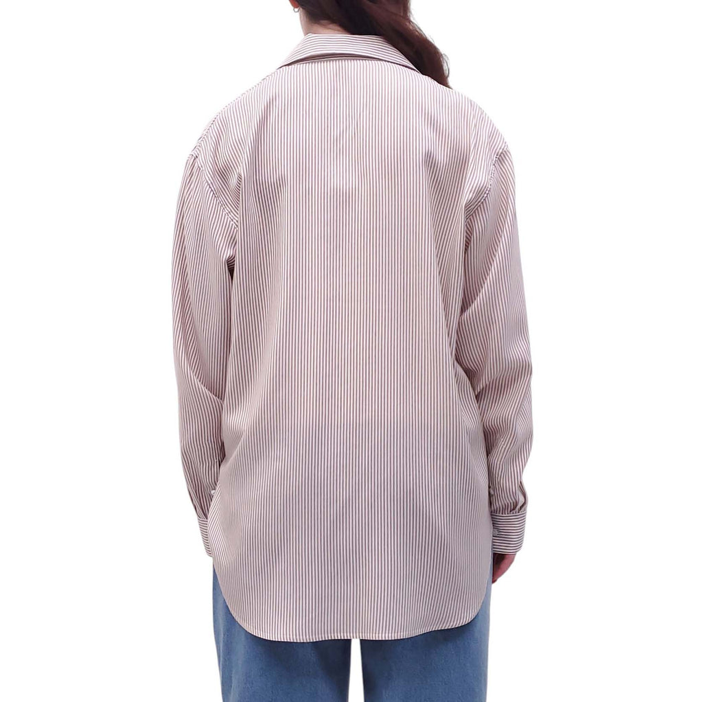 THE ROW STRIPED BUTTON-UP BLOUSE - SIZE S