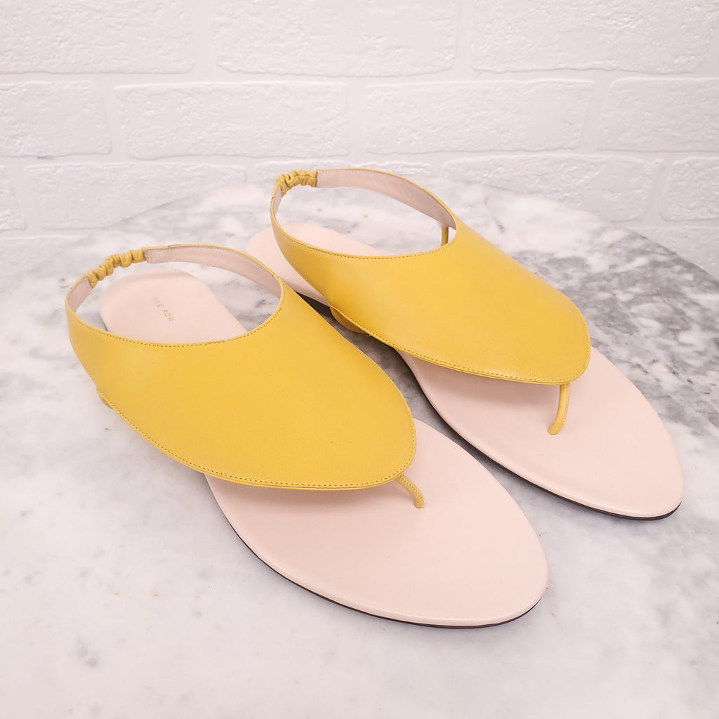 THE ROW YELLOW LEATHER SANDALS - SIZE 41.5
