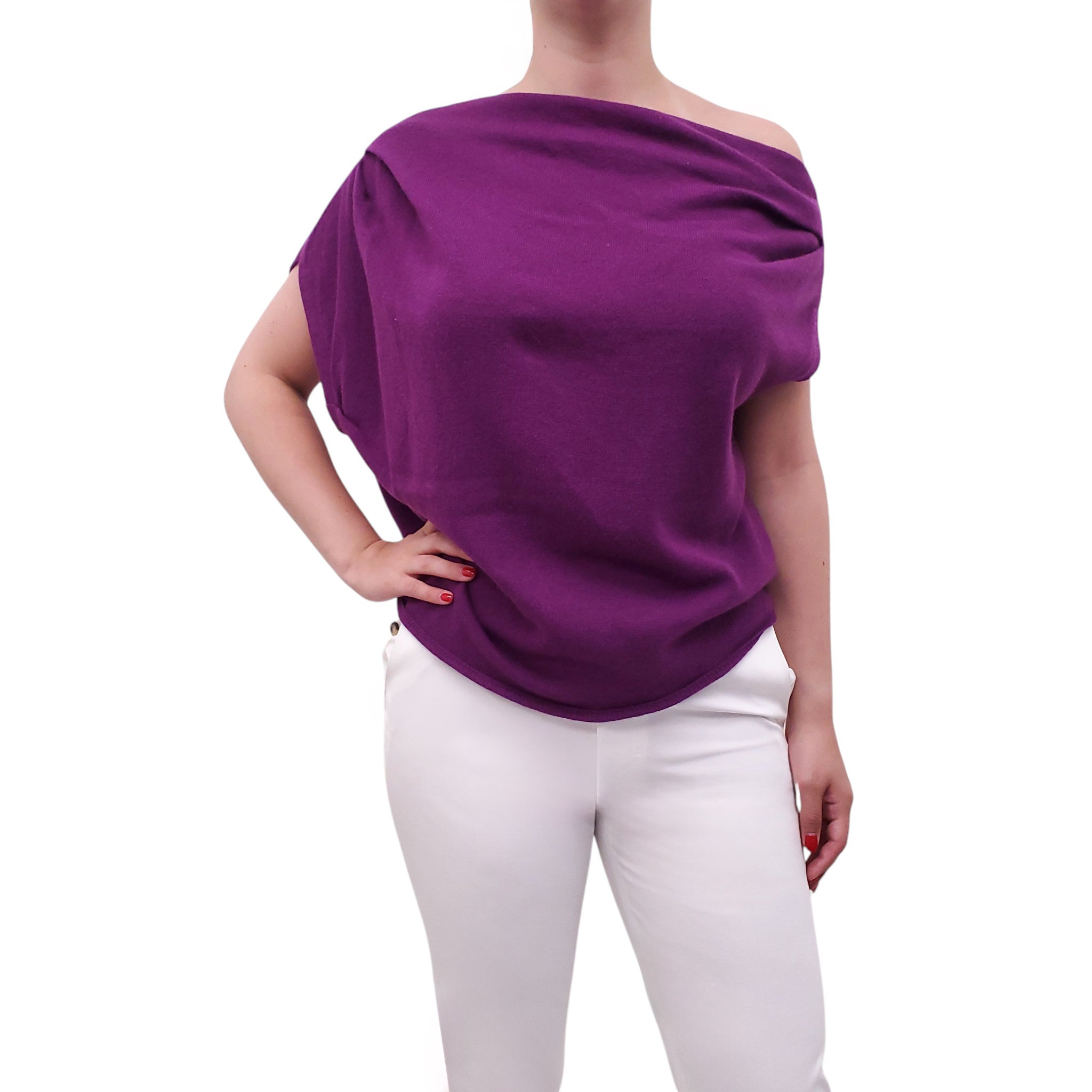 THE SEI PURPLE KNIT SWEATER - SIZE S