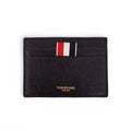 THOM BROWNE BLACK LOGO CARD HOLDER