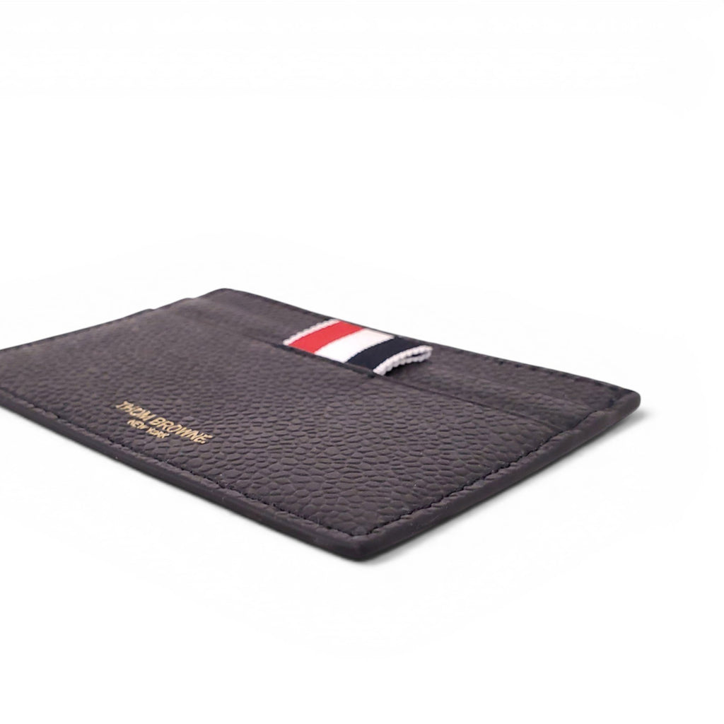 THOM BROWNE BLACK LOGO CARD HOLDER
