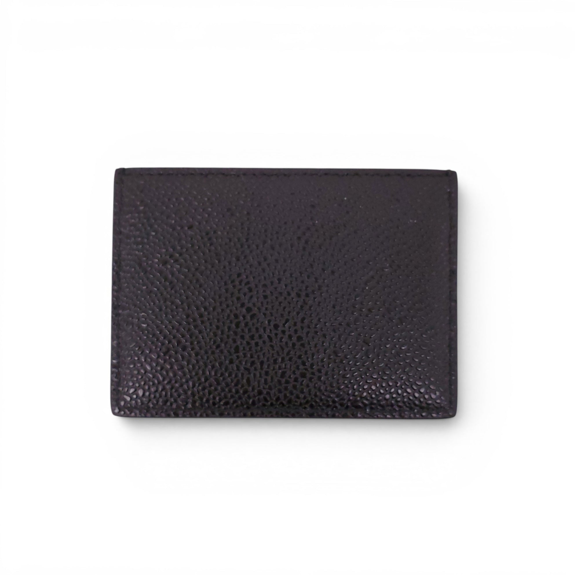 THOM BROWNE BLACK LOGO CARD HOLDER