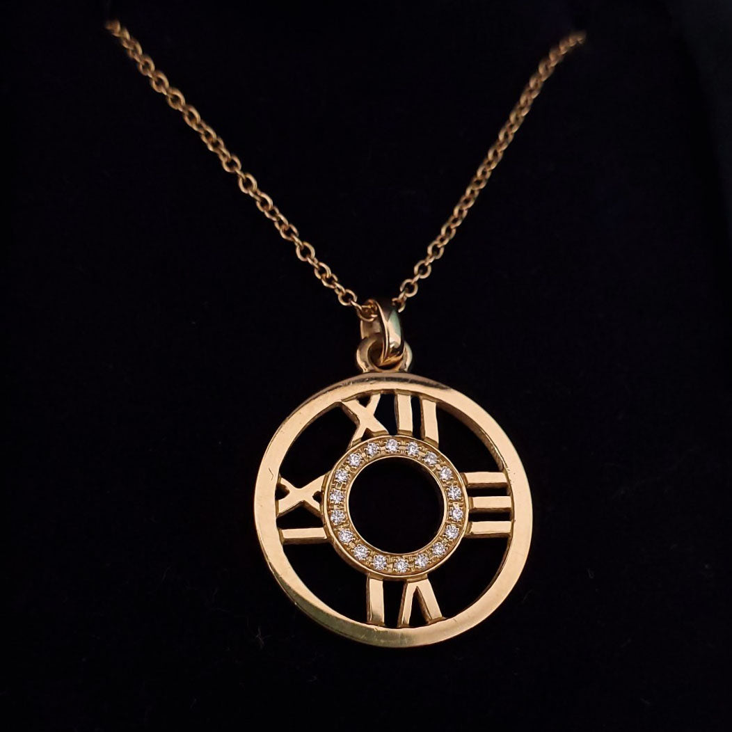 TIFFANY & CO. 18K YELLOW DIAMOND SMALL ATLAS NECKLACE