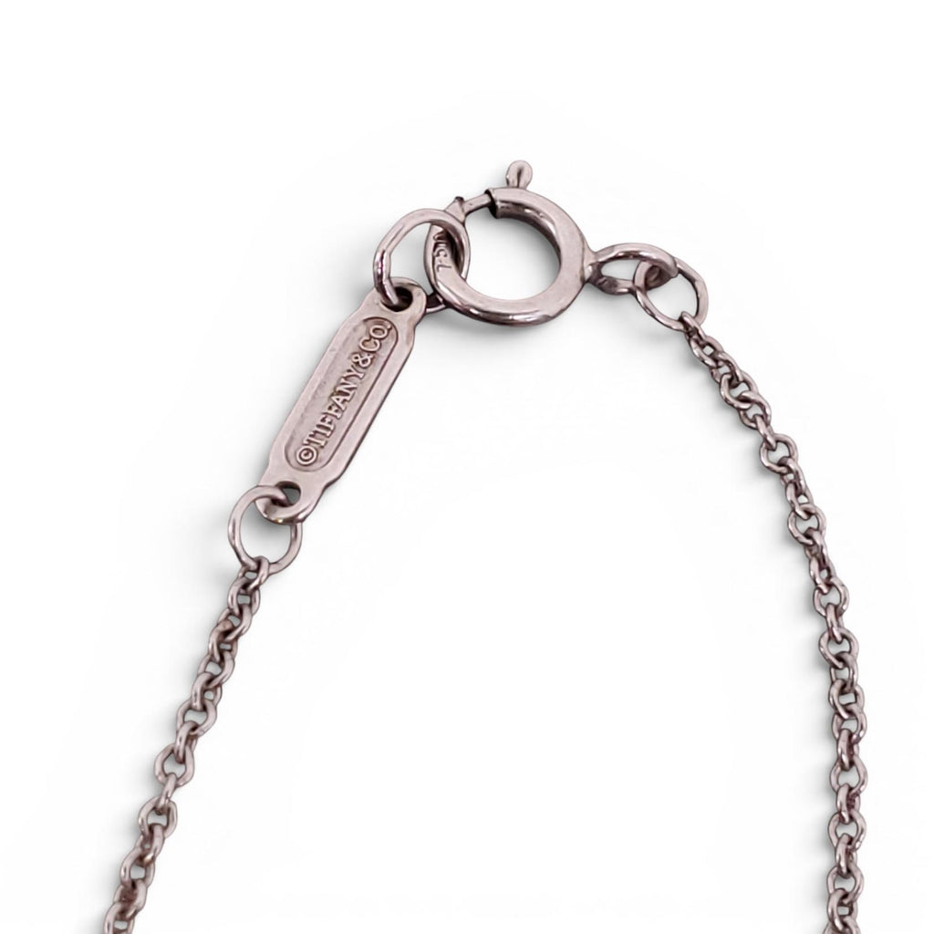 TIFFANY & CO 18K DIAMOND HEART KEY NECKLACE