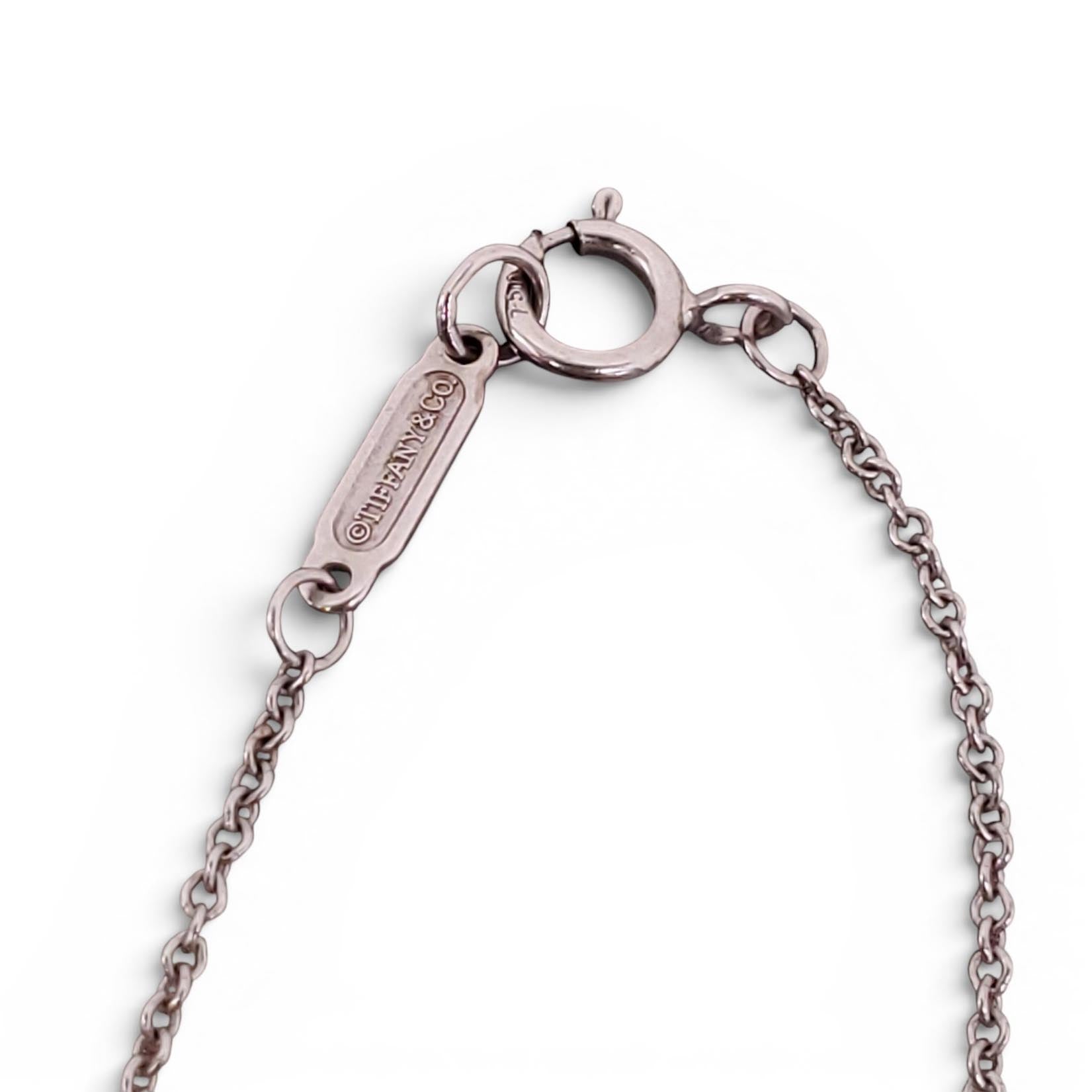 TIFFANY & CO 18K DIAMOND HEART KEY NECKLACE