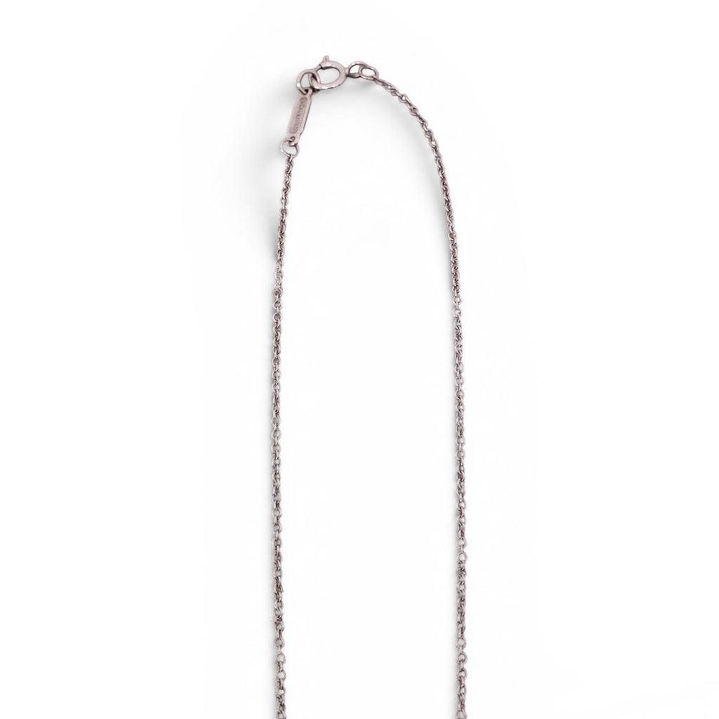 TIFFANY & CO 18K DIAMOND HEART KEY NECKLACE