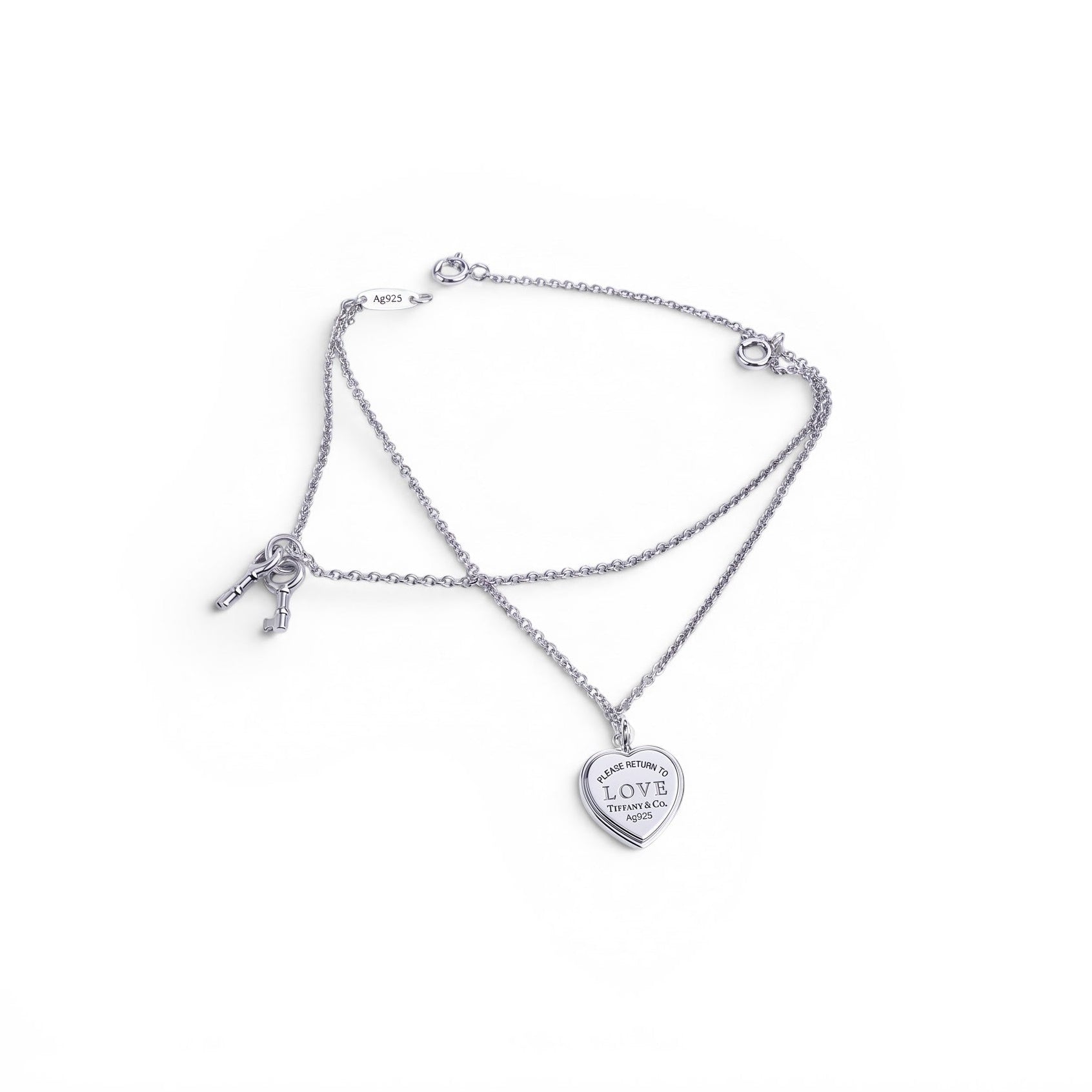 TIFFANY & CO LOVE HEART CHARM BRACELET