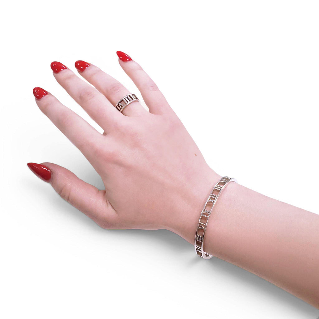 TIFFANY & CO SILVER ATLAS BANGLE BRACELET