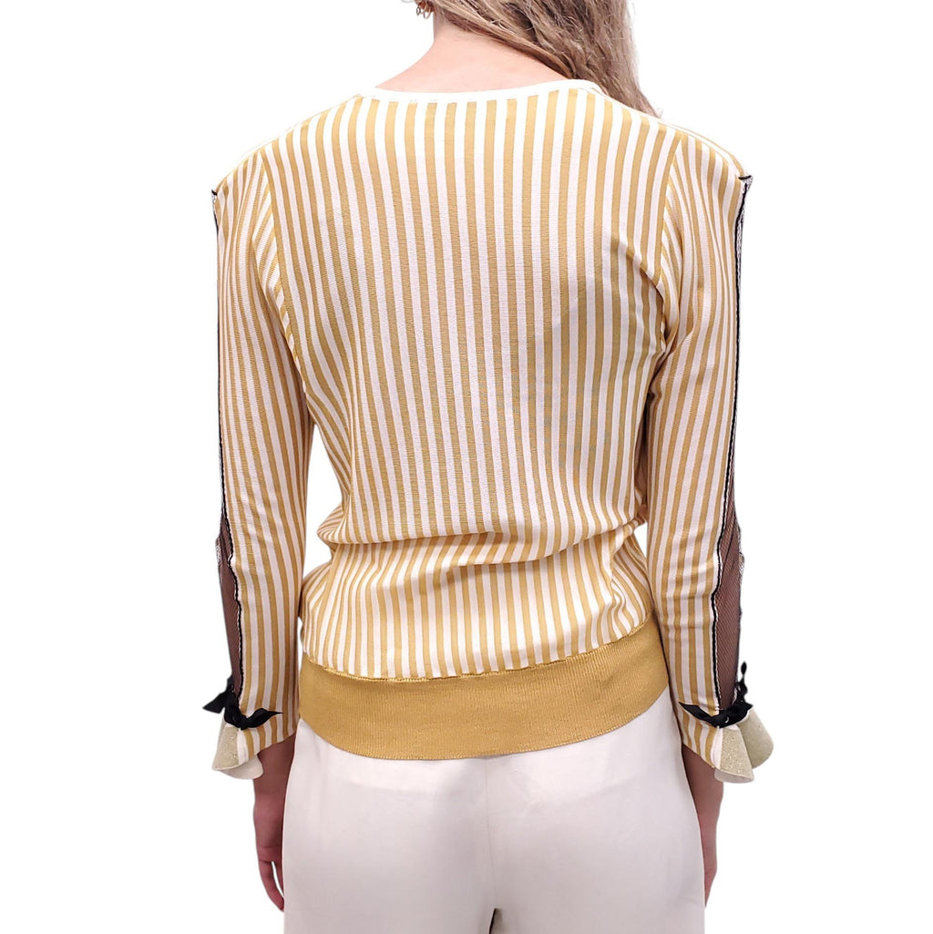 TOGA YELLOW STRIPED TOP - SIZE 2