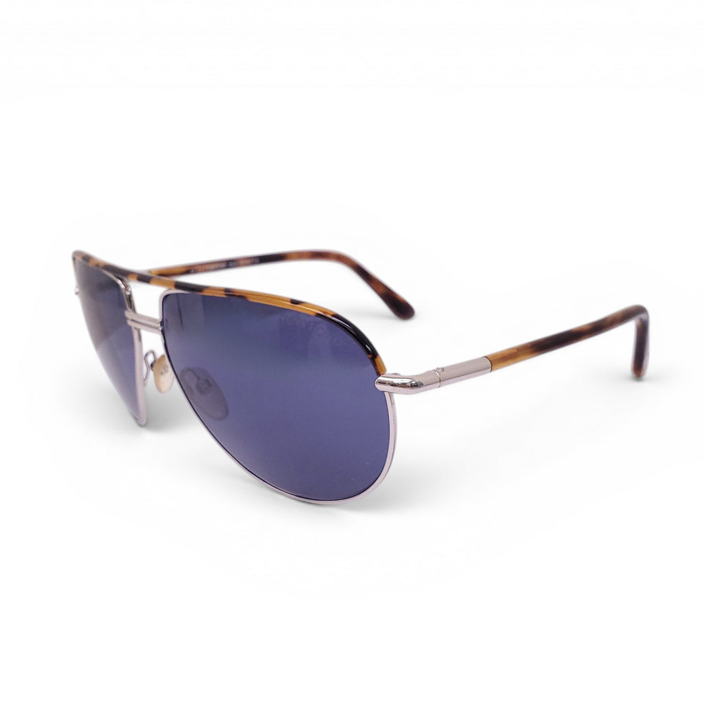 TOM FORD AVIATOR SUNGLASSES WITH TORTOISE SHELL DETAIL