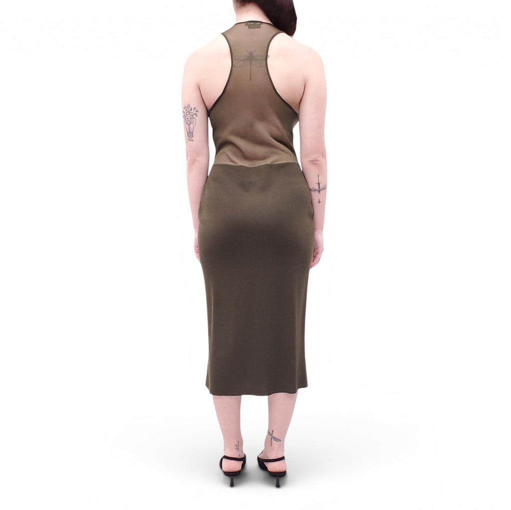 TOM FORD OLIVE GREEN KNIT DRESS - SIZE M