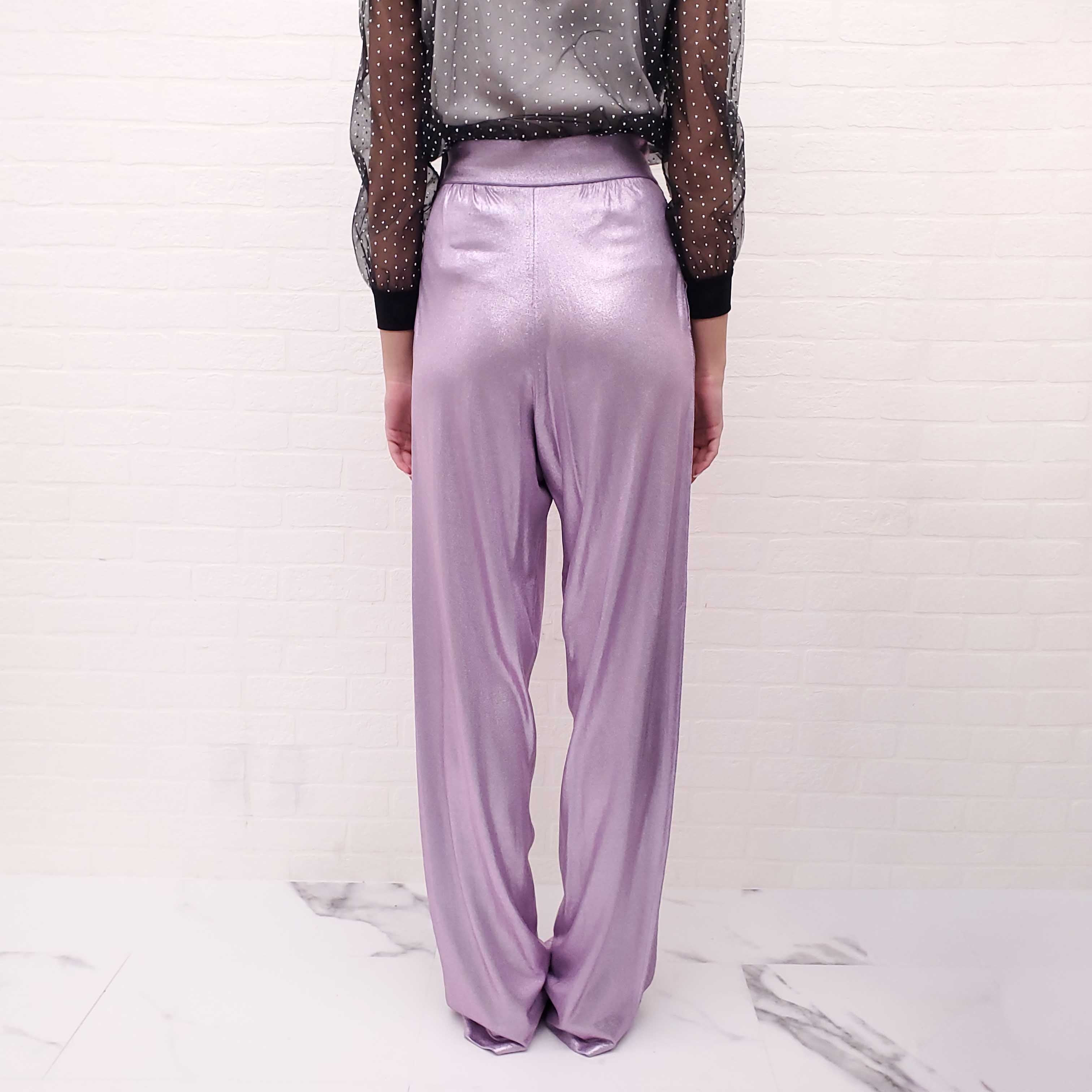 TOM FORD PURPLE LUREX TROUSERS - SIZE XS