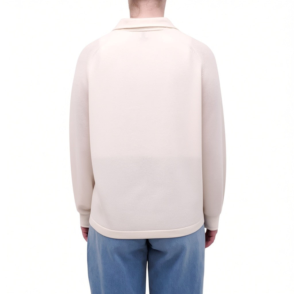 TOTEME CREAM CASHMERE POLO CARDIGAN - SIZE S