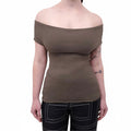 TOTEME HALTER STRETCH TOP IN ARMY GREEN - SIZE M