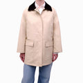 TOTEME KHAKI JACKET WITH CORDUROY COLLAR - SIZE M