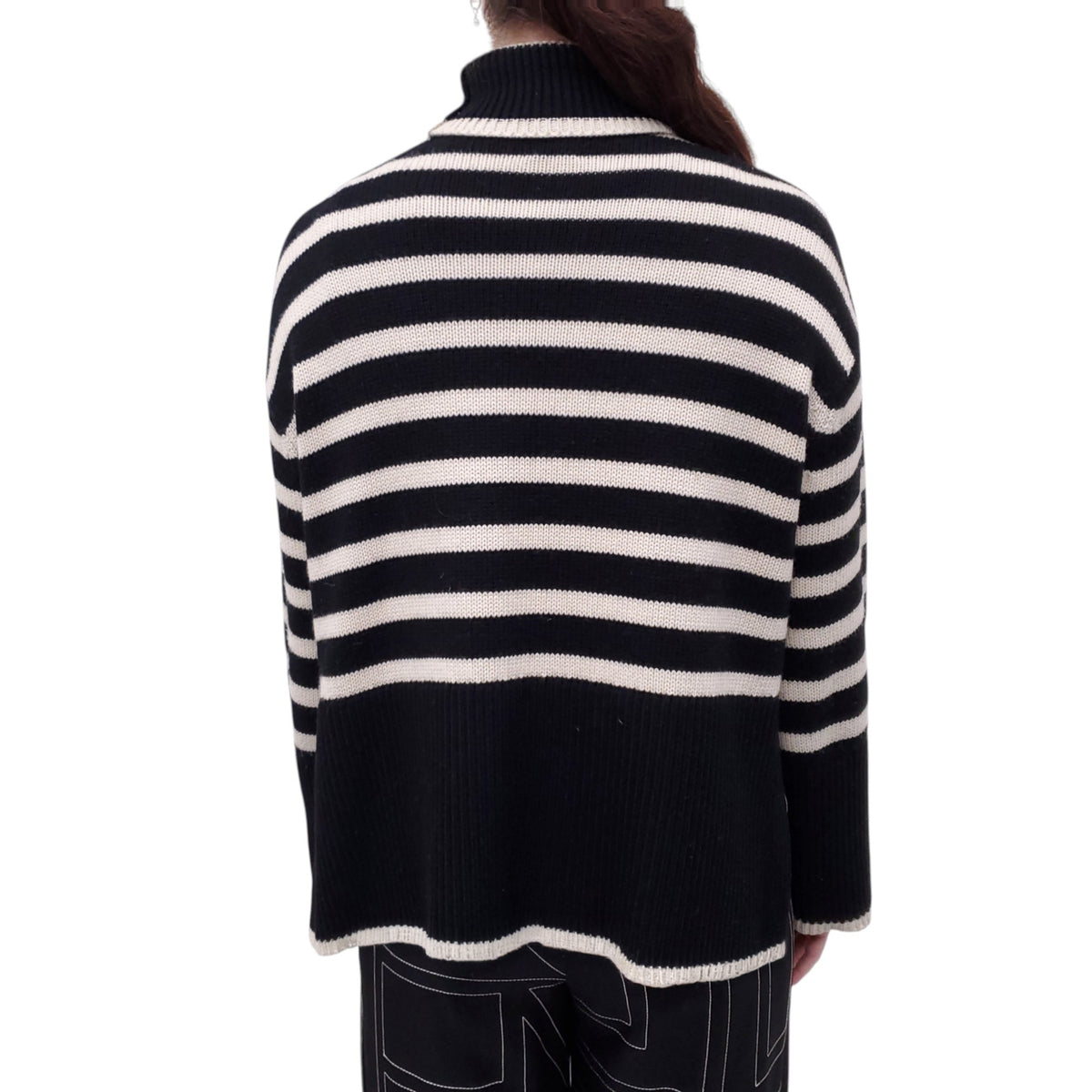TOTEME STRIPED OVERSIZED SWEATER - SIZE XXS
